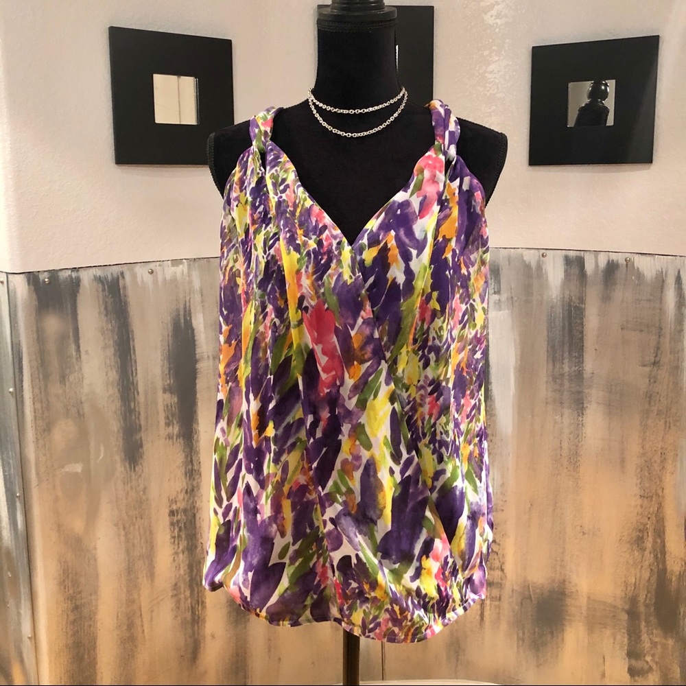 Fun Spring-Summer Colorful Sleeveless Top Sz S